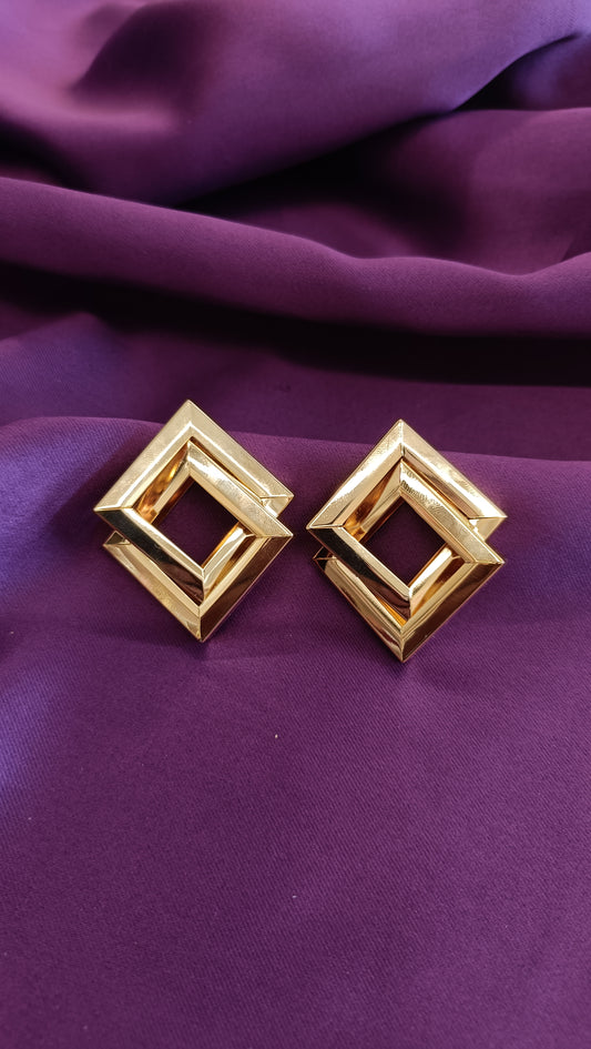 Infinity Square Earrings