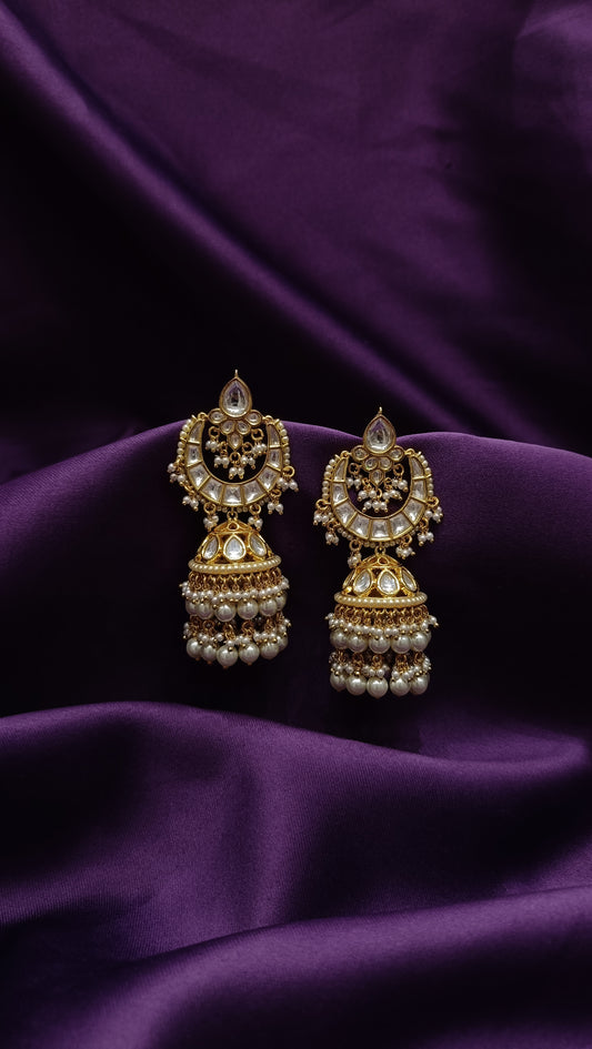 Polki Chaand Jhumkis