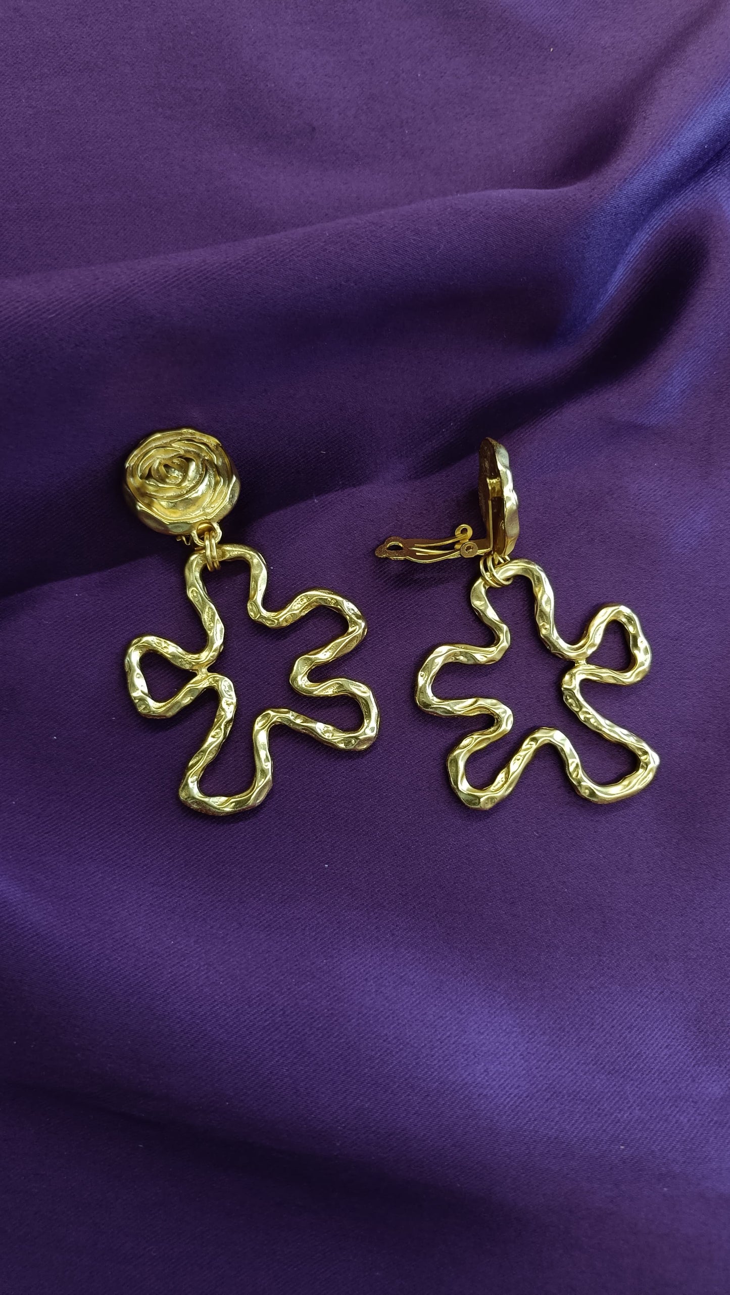 Floral Clip-On Danglers