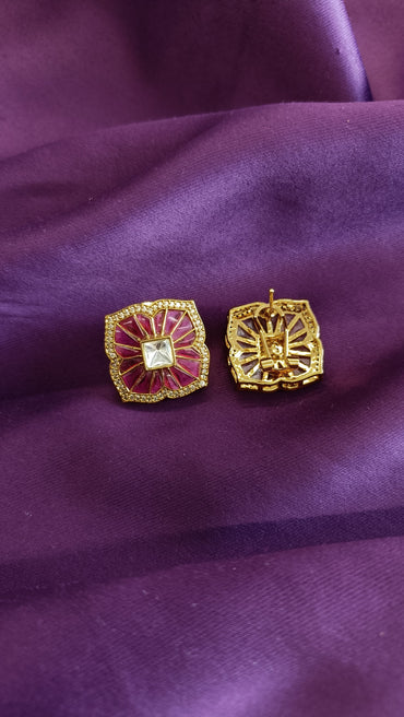 Rosaria Square Studs