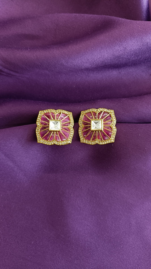 Rosaria Square Studs