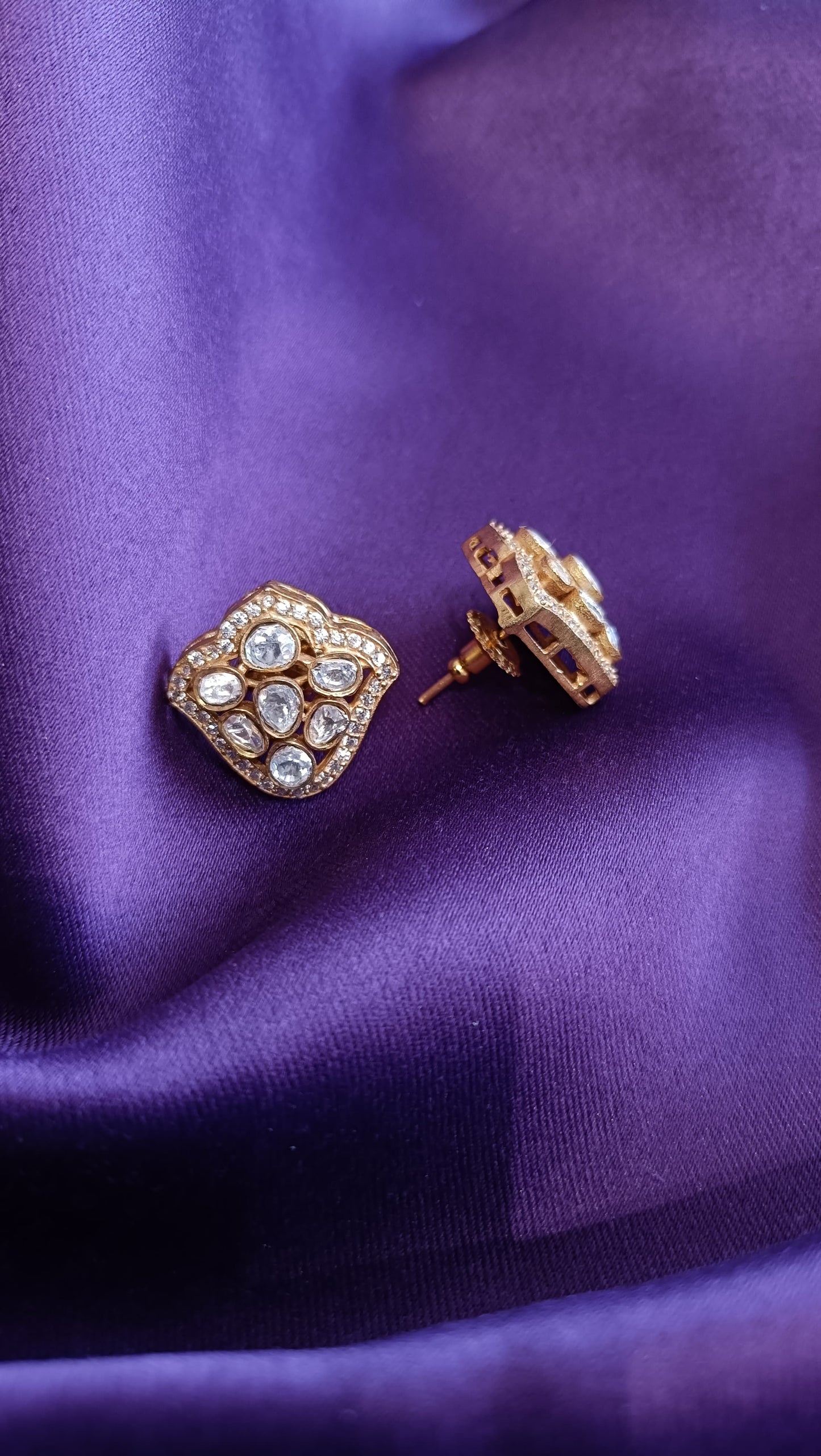 Tulip Polki Studs