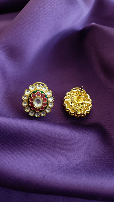 Oval Ruby Studs