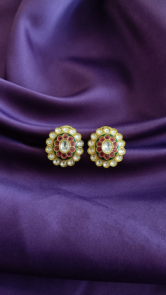 Oval Ruby Studs