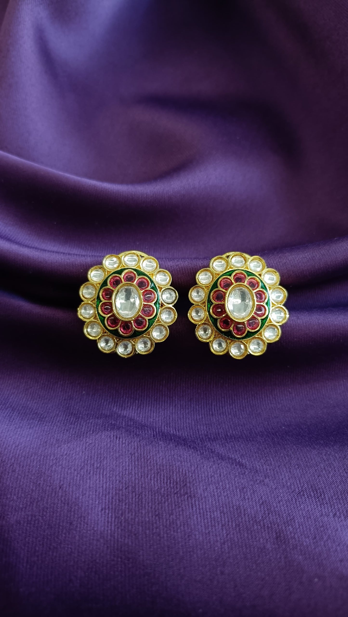 Oval Ruby Studs