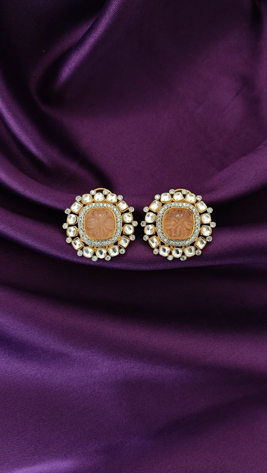 Peach Noor Studs