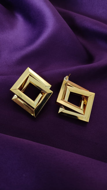 Infinity Square Earrings
