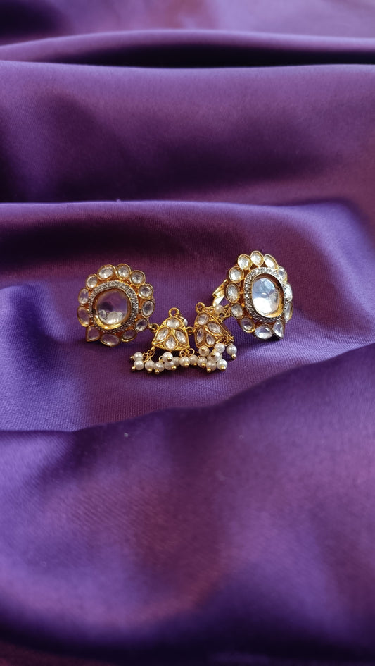 Double Finger Polki Ring