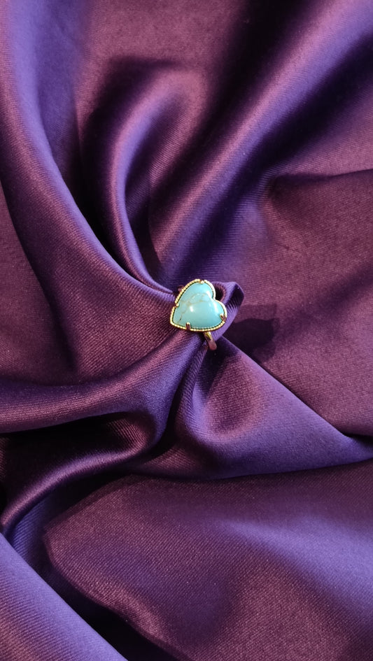Turquoise Heart Ring