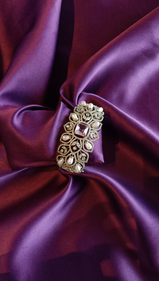 Pink Stone Broad Bracelet