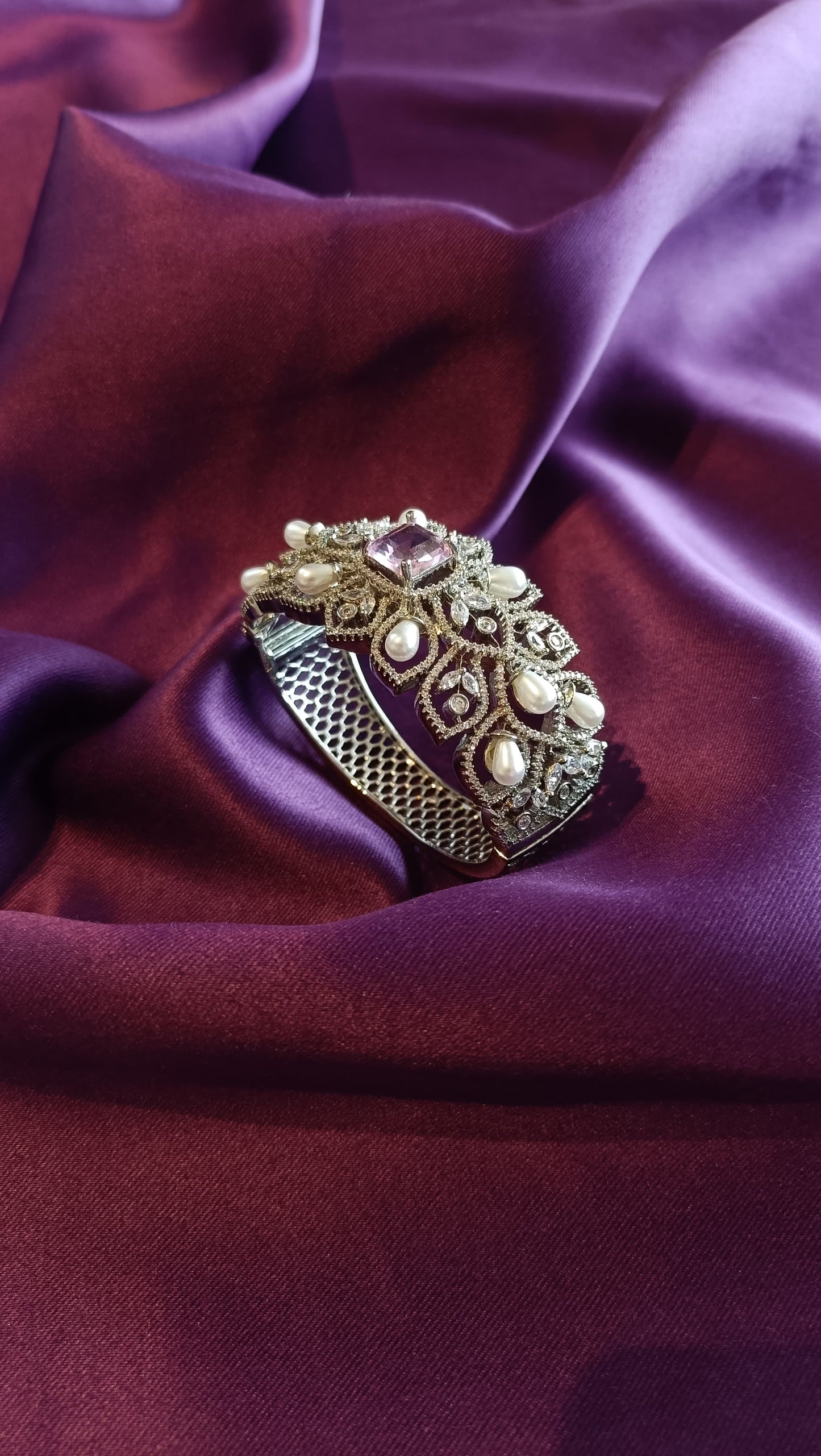 Pink Stone Broad Bracelet