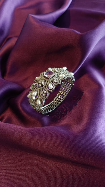 Pink Stone Broad Bracelet