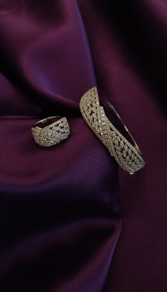 Crystal Ring & Bracelet Set