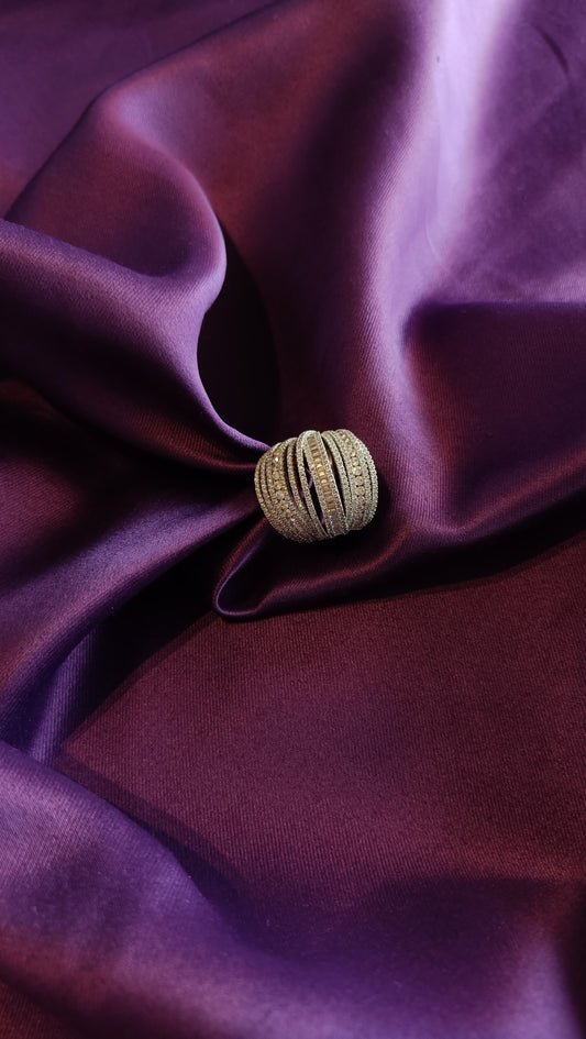 Crystal Layered Ring