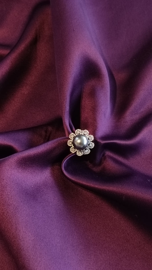 Midnight Pearl Ring