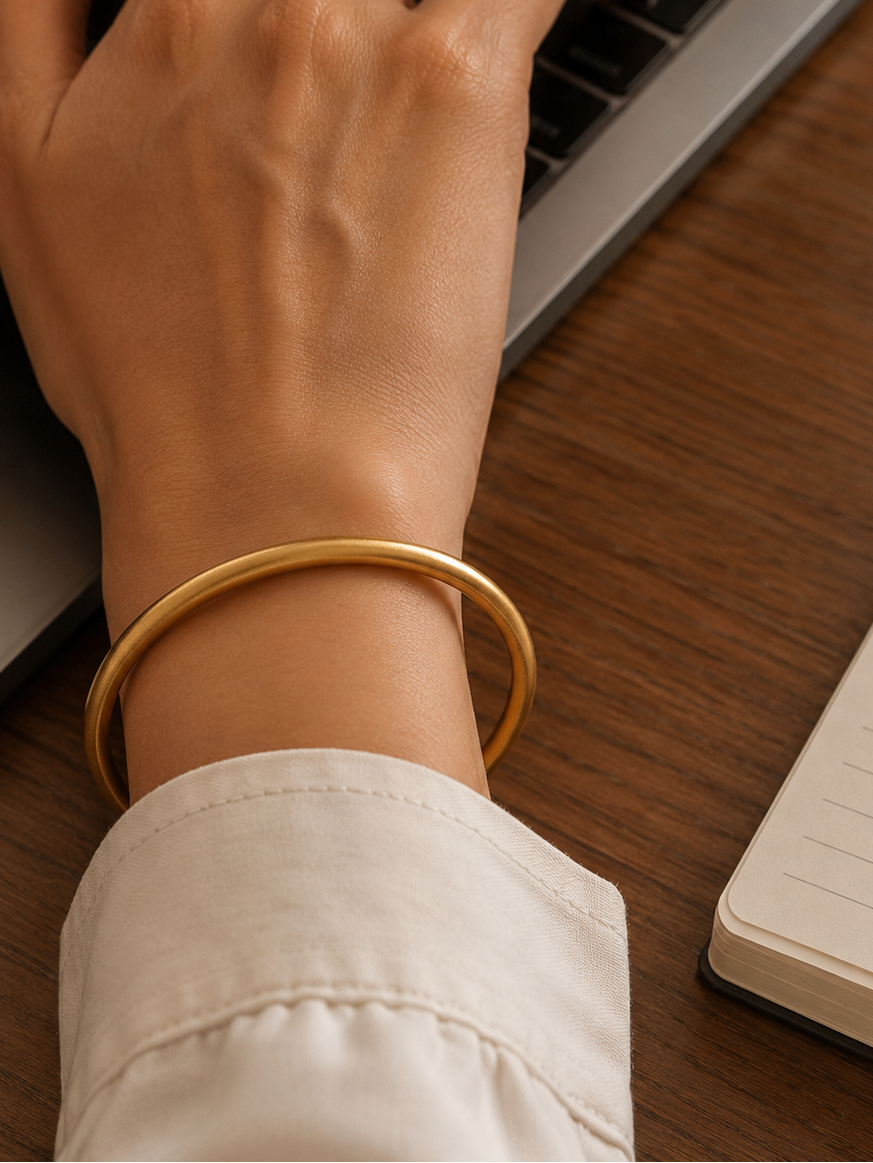 Halo Gold Bangle