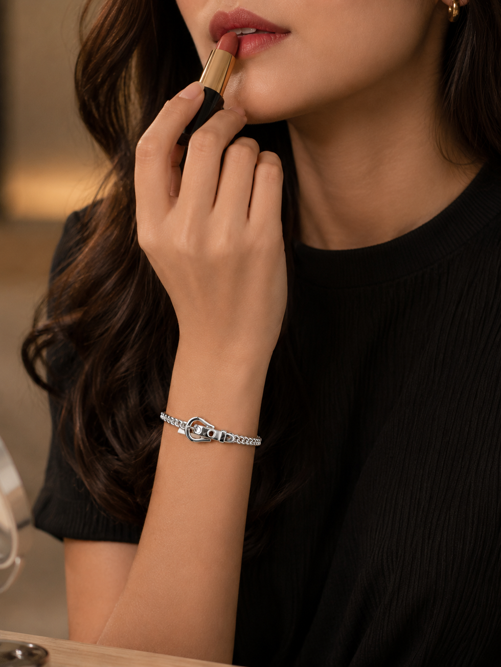 Lustre Lock Silver Bracelet