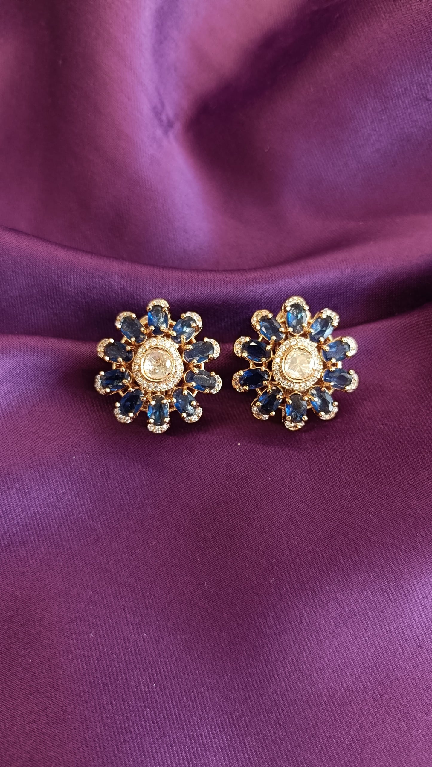 Sapphire Glow Studs