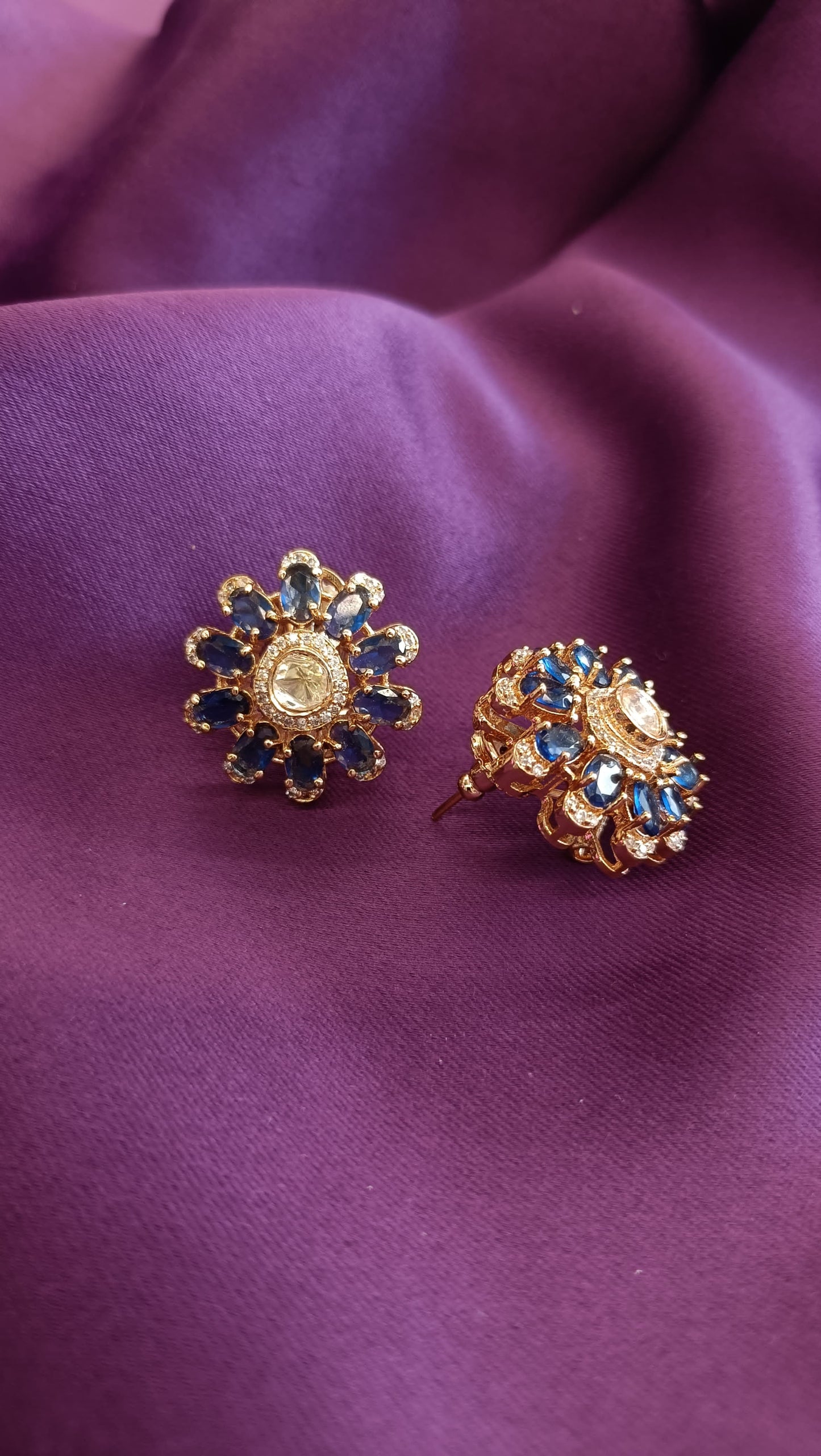 Sapphire Glow Studs