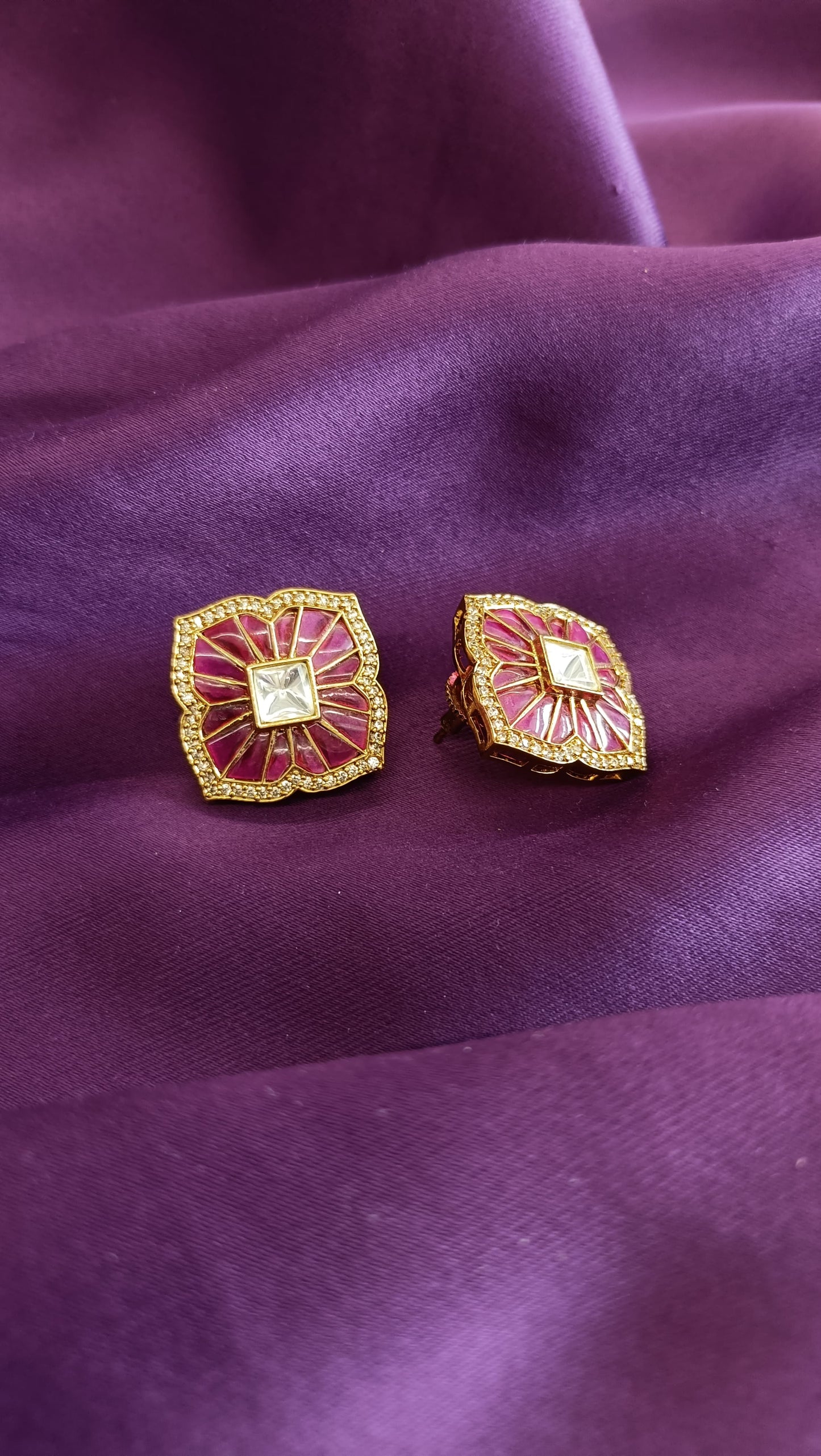 Rosaria Square Studs