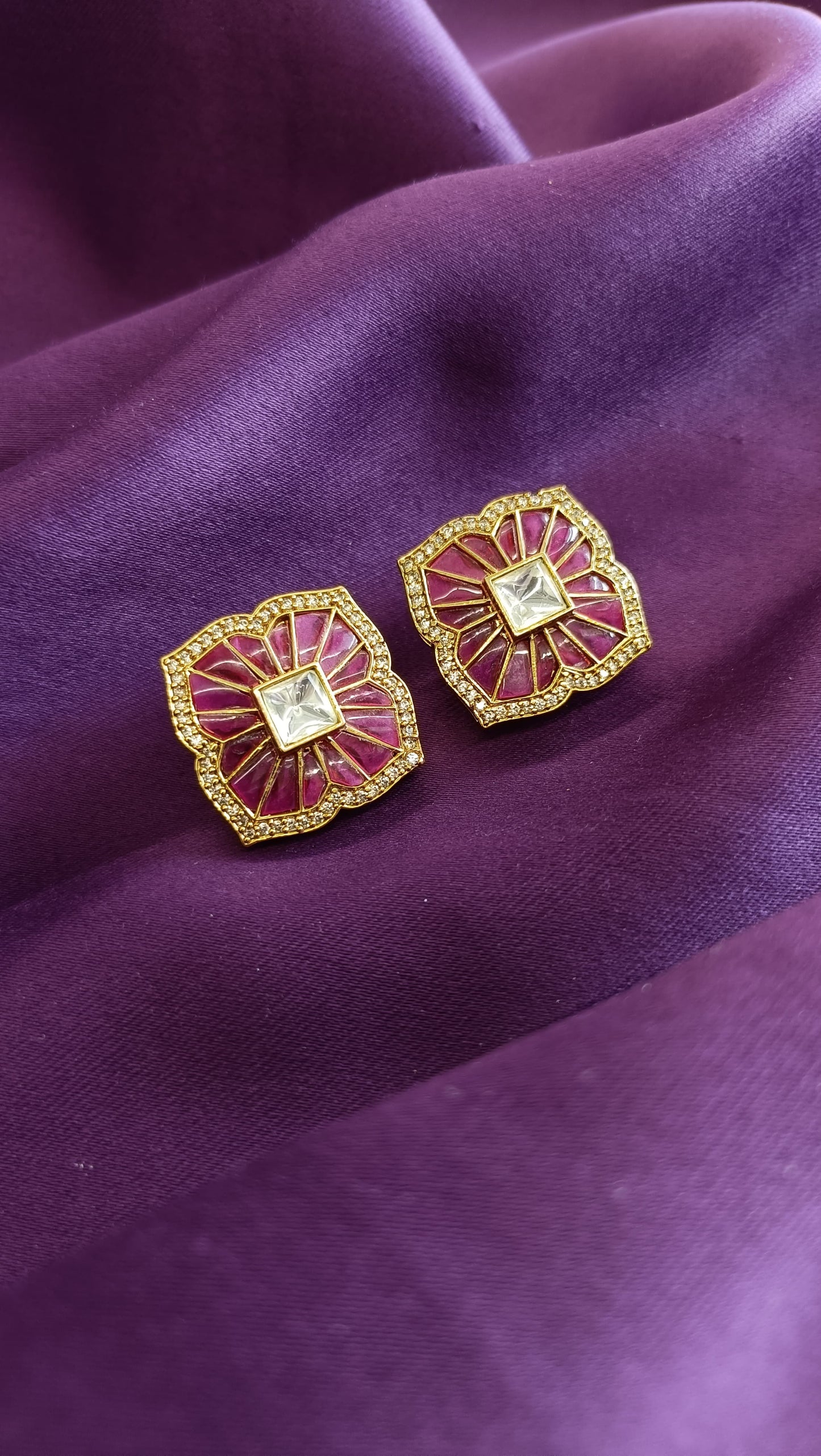 Rosaria Square Studs