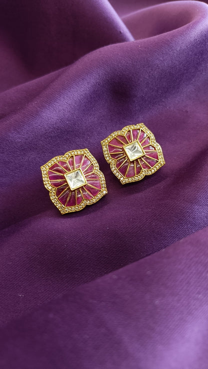 Rosaria Square Studs