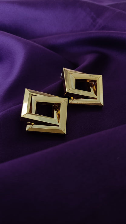 Infinity Square Earrings