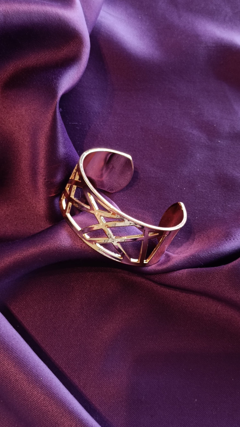 Gold Geometric Cuff Bracelet