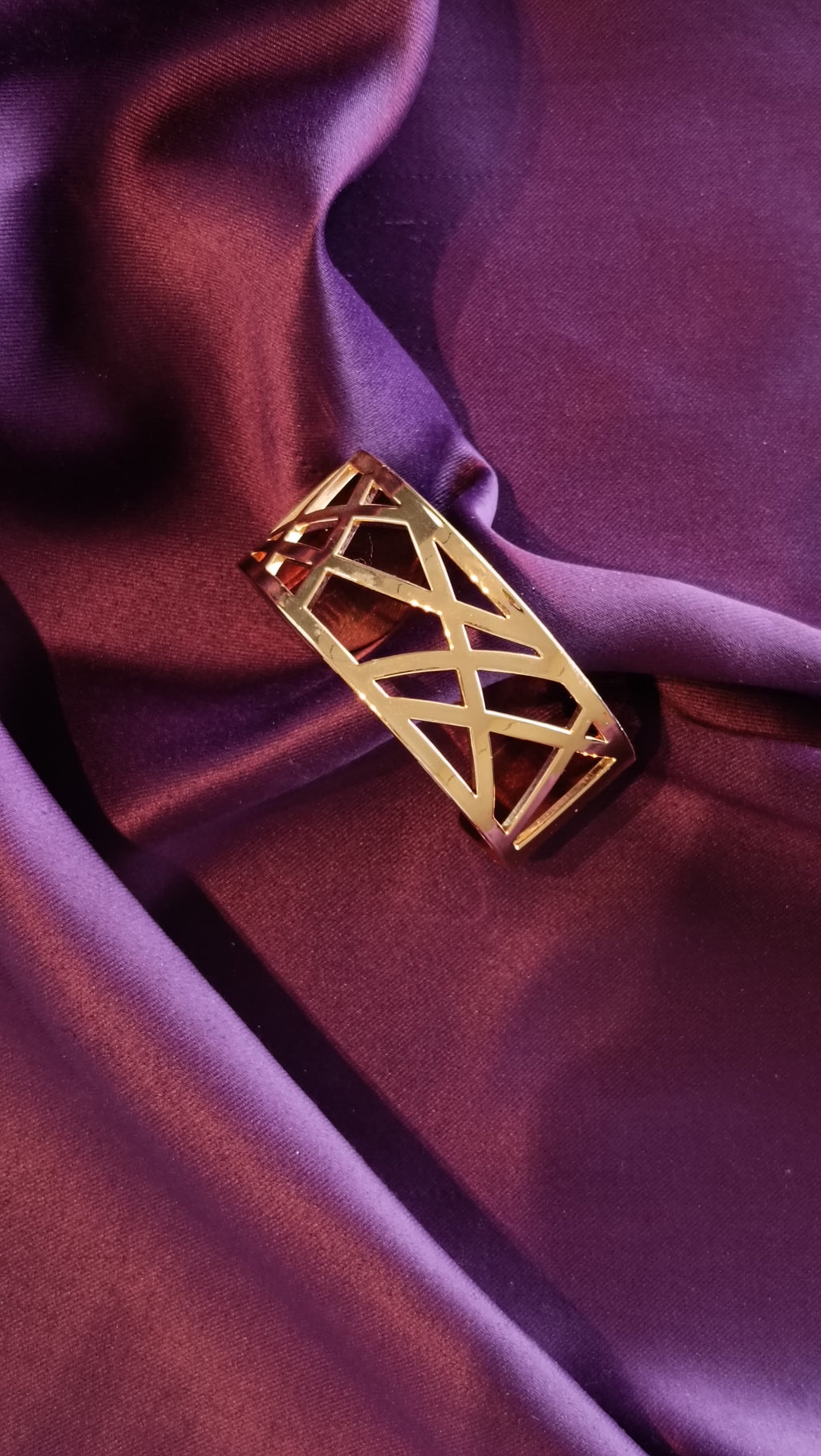 Gold Geometric Cuff Bracelet