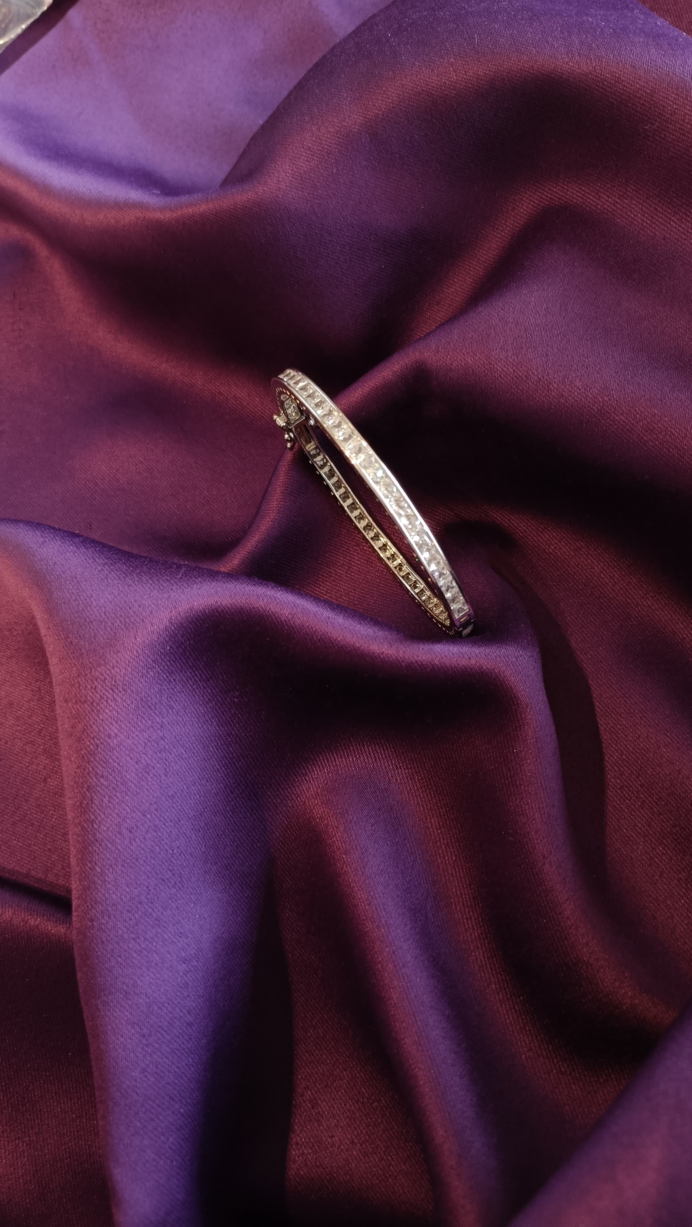 Princess-Cut Channel Set Diamond Bangle