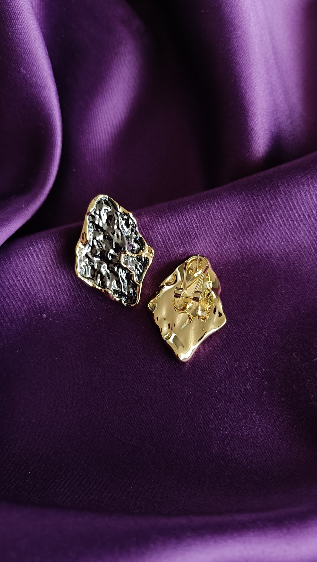 Midnight Sapphire Crystal Stud Earrings