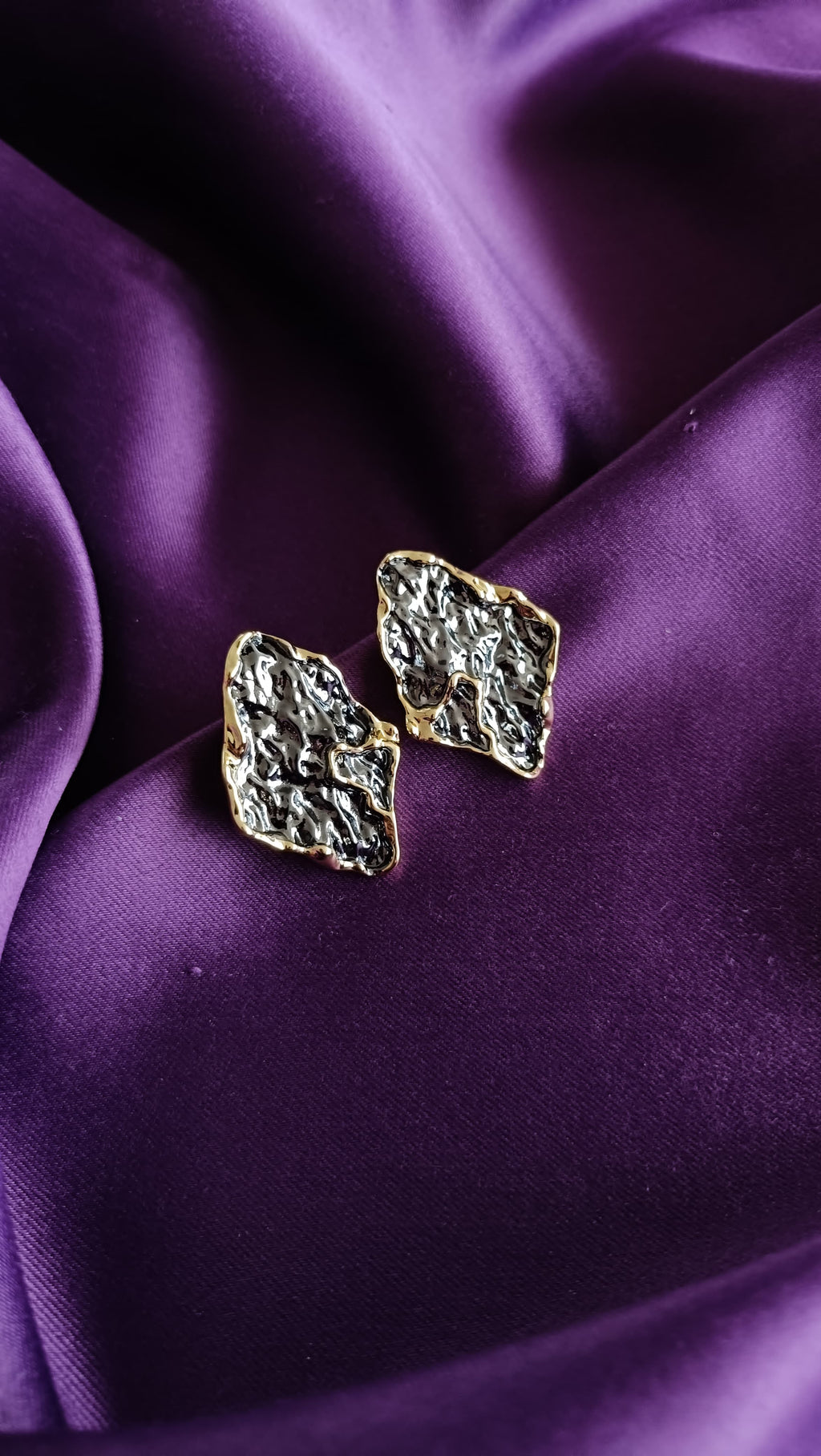 Midnight Sapphire Crystal Stud Earrings