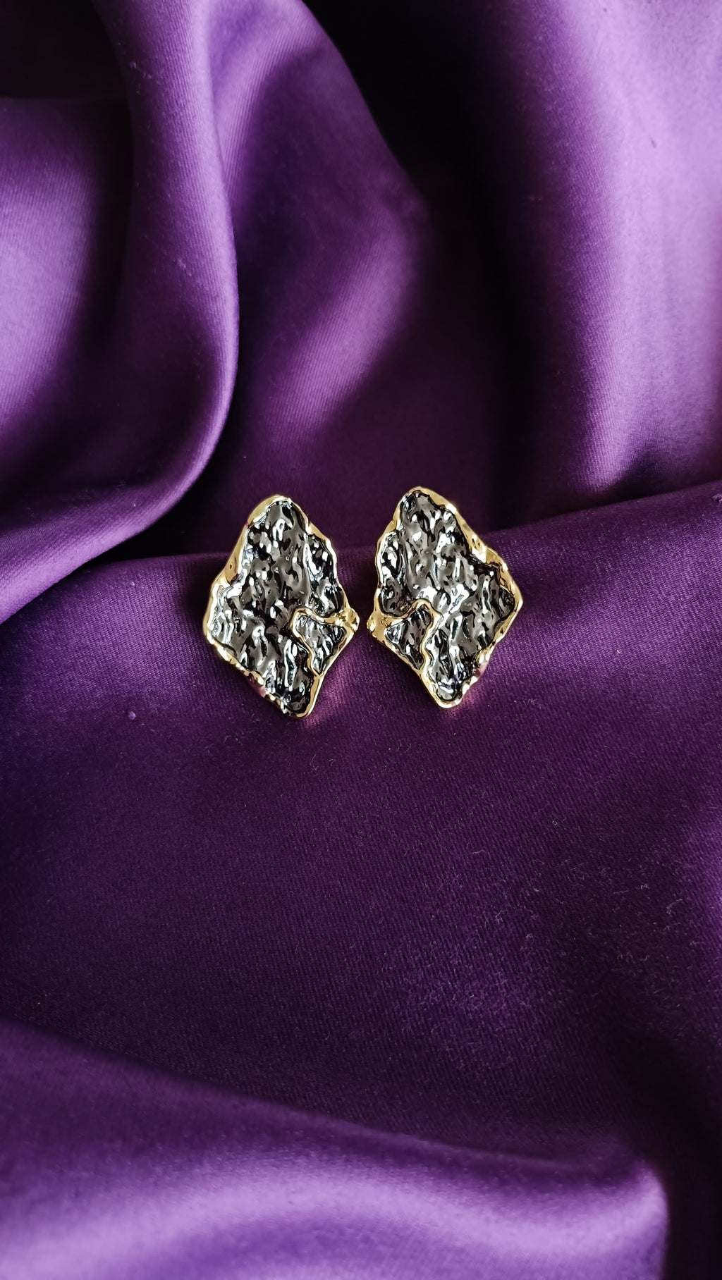 Midnight Sapphire Crystal Stud Earrings