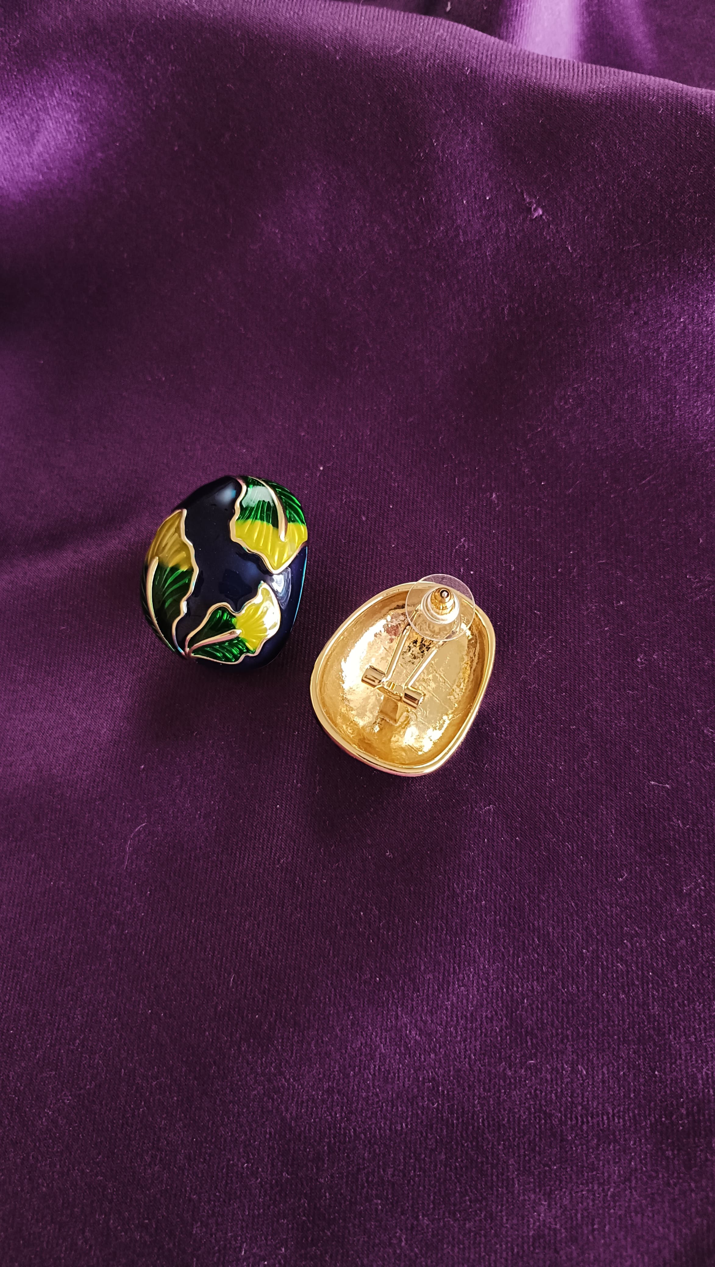 Tropical Earth Dome Stud Earrings