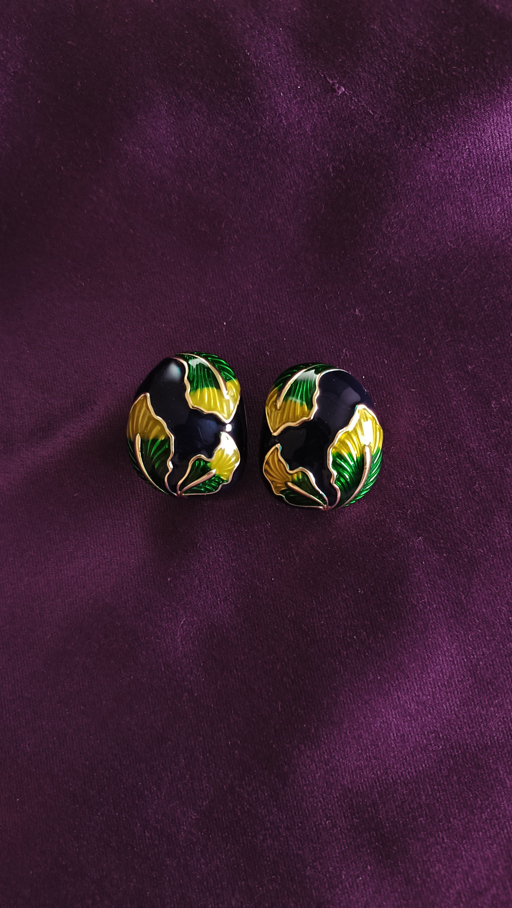 Tropical Earth Dome Stud Earrings