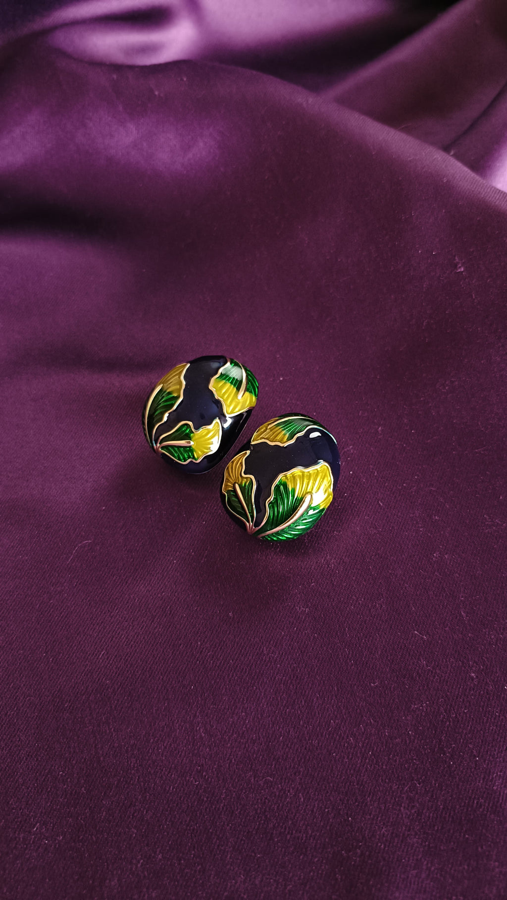 Tropical Earth Dome Stud Earrings