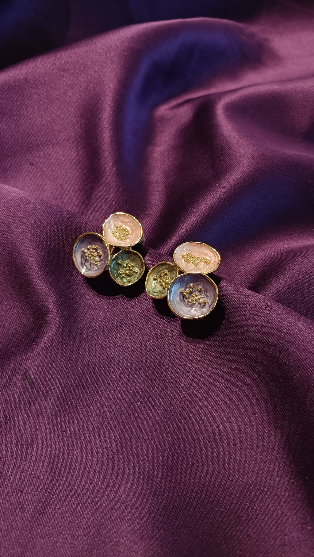 Aurora Petal Enamel Earrings