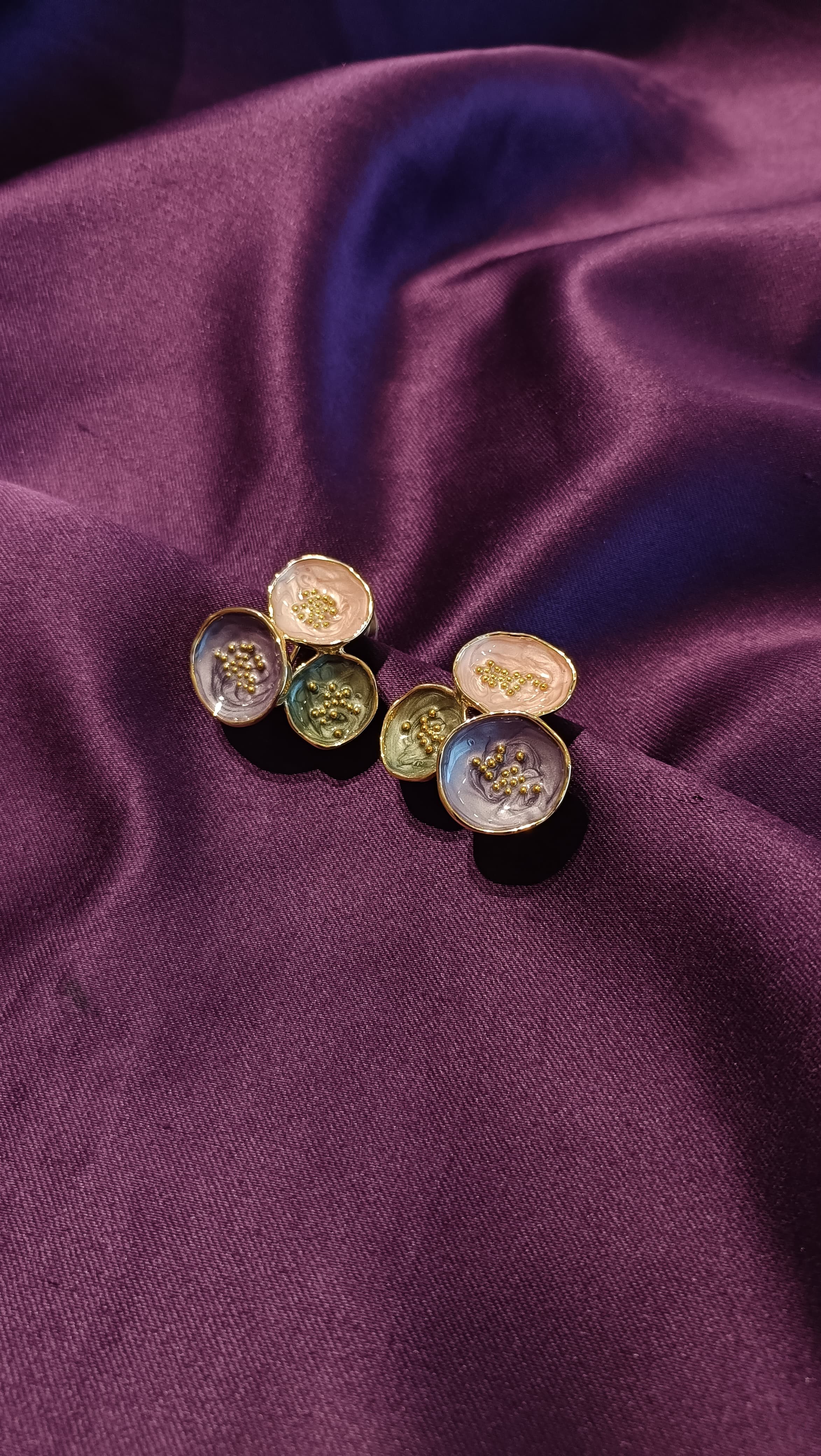 Aurora Petal Enamel Earrings