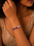 Rainbow Baguette Crystal Cuff Bracelet