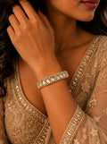 Diamond Cut Polki Gold Bangle