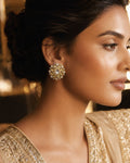 Polki Kundan Floral Stud Earrings